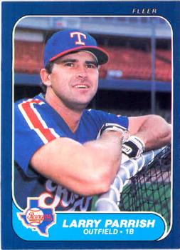 #569 Larry Parrish - Texas Rangers - 1986 Fleer Baseball