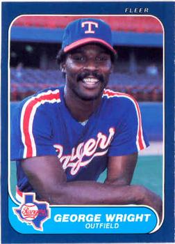 #578 George Wright - Texas Rangers - 1986 Fleer Baseball