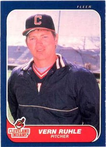 #593 Vern Ruhle - Cleveland Indians - 1986 Fleer Baseball