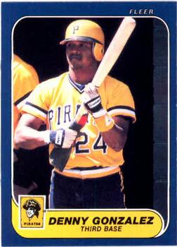 #608 Denny Gonzalez - Pittsburgh Pirates - 1986 Fleer Baseball