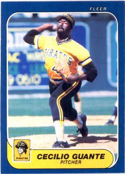 #609 Cecilio Guante - Pittsburgh Pirates - 1986 Fleer Baseball