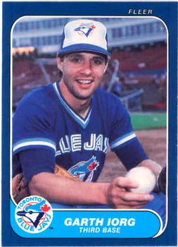 #61 Garth Iorg - Toronto Blue Jays - 1986 Fleer Baseball