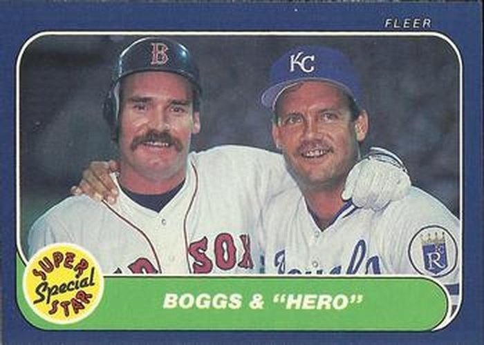 #634 Wade Boggs / George Brett - Boston Red Sox / Kansas City Royals - 1986 Fleer Baseball