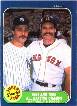 #639 Don Mattingly / Wade Boggs - New York Yankees / Boston Red Sox - 1986 Fleer Baseball