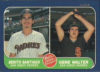 #644 Benito Santiago / Gene Walter - San Diego Padres - 1986 Fleer Baseball