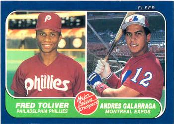 #647 Fred Toliver / Andres Galarraga - Philadelphia Phillies / Montreal Expos - 1986 Fleer Baseball