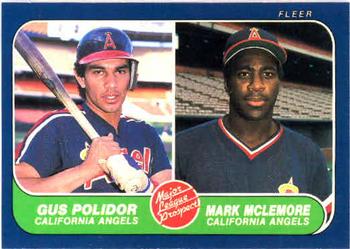 #650 Gus Polidor / Mark McLemore - California Angels - 1986 Fleer Baseball