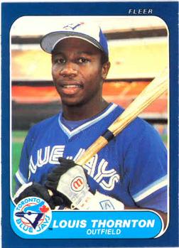 #71 Louis Thornton - Toronto Blue Jays - 1986 Fleer Baseball