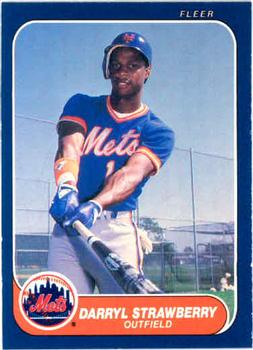 #96 Darryl Strawberry - New York Mets - 1986 Fleer Baseball