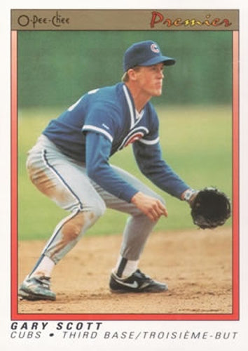 #107 Gary Scott - Chicago Cubs - 1991 O-Pee-Chee Premier Baseball