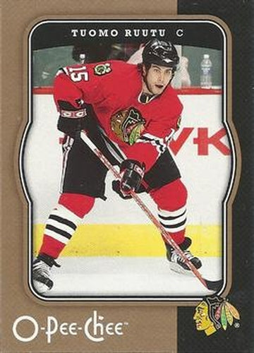 #107 Tuomo Ruutu - Chicago Blackhawks - 2007-08 O-Pee-Chee Hockey