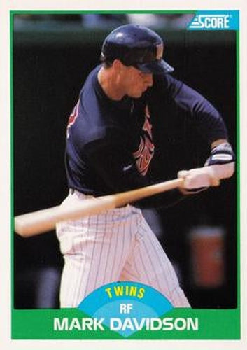 #107 Mark Davidson - Minnesota Twins - 1989 Score Baseball