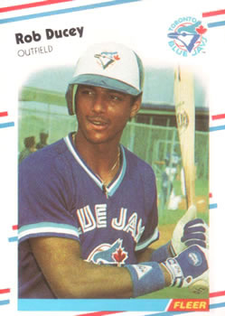 #107 Rob Ducey - Toronto Blue Jays - 1988 Fleer Baseball
