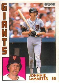 #107 Johnnie LeMaster - San Francisco Giants - 1984 O-Pee-Chee Baseball