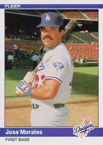 #107 Jose Morales - Los Angeles Dodgers - 1984 Fleer Baseball