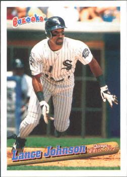 #107 Lance Johnson - Chicago White Sox - 1996 Bazooka Baseball