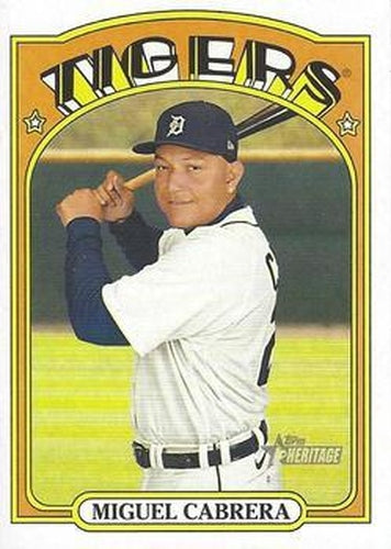 #107 Miguel Cabrera - Detroit Tigers - 2021 Topps Heritage Baseball