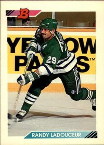 #107 Randy Ladouceur - Hartford Whalers - 1992-93 Bowman Hockey