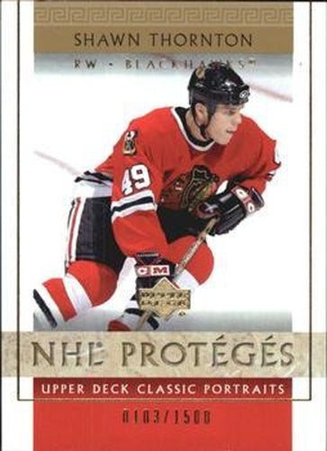 #107 Shawn Thornton - Chicago Blackhawks - 2002-03 Upper Deck Classic Portraits Hockey
