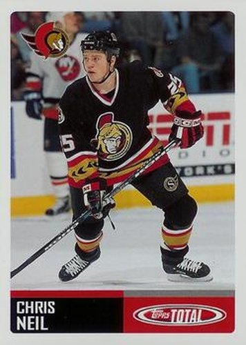 #107 Chris Neil - Ottawa Senators - 2002-03 Topps Total Hockey