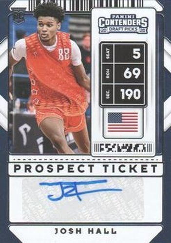 #107b Josh Hall - Moravian Prep Lions - 2020 Panini Contenders Draft Picks Basketball
