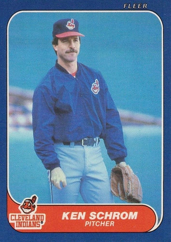 #U-104 Ken Schrom - Cleveland Indians - 1986 Fleer Update Baseball