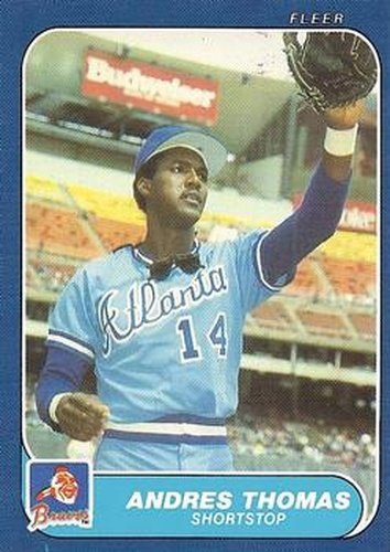 #U-112 Andres Thomas - Atlanta Braves - 1986 Fleer Update Baseball