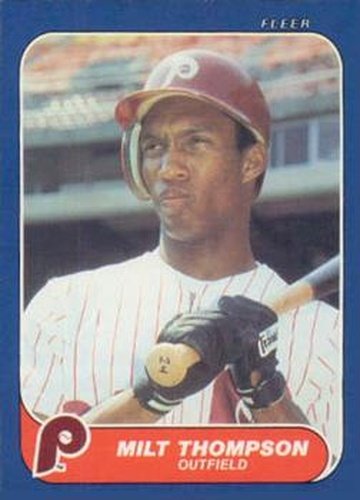 #U-114 Milt Thompson - Philadelphia Phillies - 1986 Fleer Update Baseball