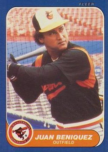 #U-13 Juan Beniquez - Baltimore Orioles - 1986 Fleer Update Baseball