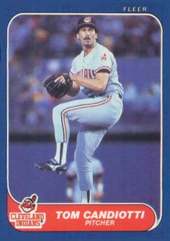 #U-18 Tom Candiotti - Cleveland Indians - 1986 Fleer Update Baseball