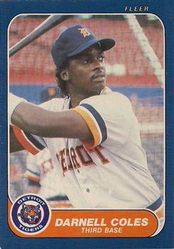 #U-27 Darnell Coles - Detroit Tigers - 1986 Fleer Update Baseball