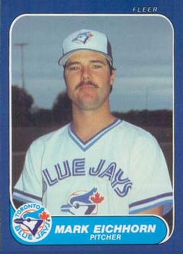 #U-38 Mark Eichhorn - Toronto Blue Jays - 1986 Fleer Update Baseball
