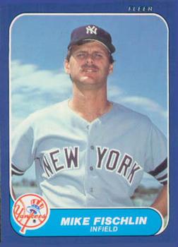 #U-40 Mike Fischlin - New York Yankees - 1986 Fleer Update Baseball
