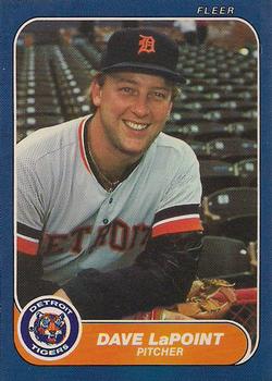 #U-64 Dave LaPoint - Detroit Tigers - 1986 Fleer Update Baseball