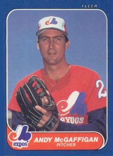 #U-74 Andy McGaffigan - Montreal Expos - 1986 Fleer Update Baseball
