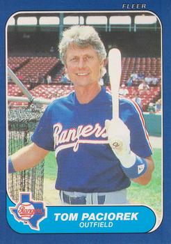 #U-86 Tom Paciorek - Texas Rangers - 1986 Fleer Update Baseball