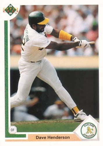 #108 Dave Henderson - Oakland Athletics - 1991 Upper Deck Baseball