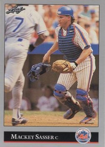#108 Mackey Sasser - New York Mets - 1992 Leaf Baseball