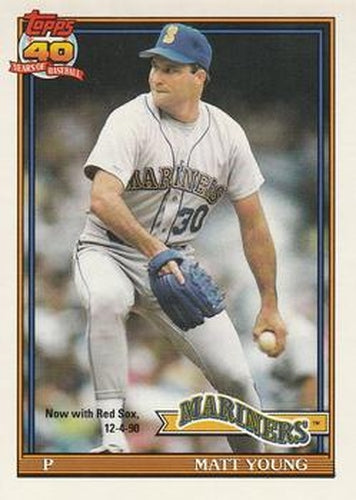 #108 Matt Young - Boston Red Sox - 1991 O-Pee-Chee Baseball