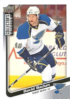 #108 David Backes - St. Louis Blues - 2009-10 Collector's Choice Hockey