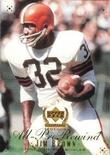 #108 Jim Brown - Cleveland Browns - 1999 Upper Deck Century Legends Football