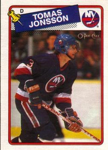 #108 Tomas Jonsson - New York Islanders - 1988-89 O-Pee-Chee Hockey