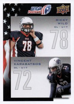 #108 Vincent Karabatsos / Ricky Wild - USA - 2014 Upper Deck USA Football