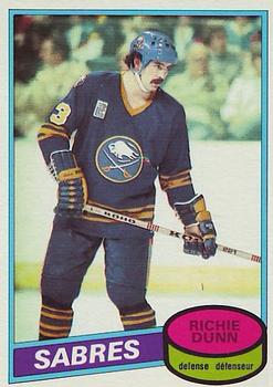 #109 Richie Dunn - Buffalo Sabres - 1980-81 O-Pee-Chee Hockey