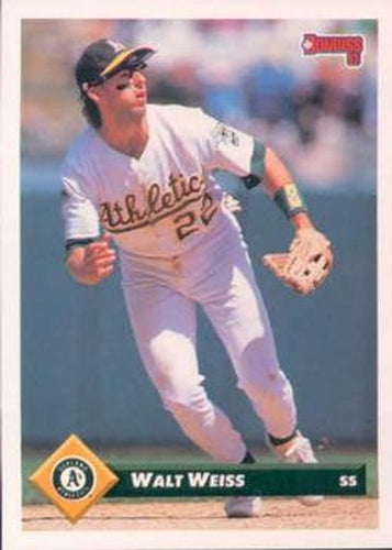 #109 Walt Weiss - Oakland Athletics - 1993 Donruss Baseball