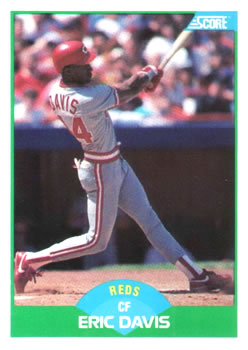 #109 Eric Davis - Cincinnati Reds - 1989 Score Baseball