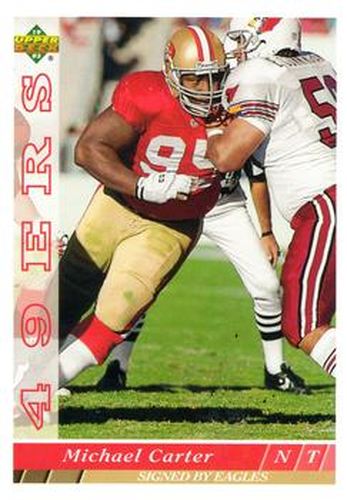 #109 Michael Carter - Philadelphia Eagles - 1993 Upper Deck Football