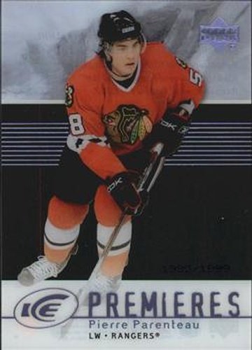 #109 Pierre Parenteau - New York Rangers - 2007-08 Upper Deck Ice Hockey