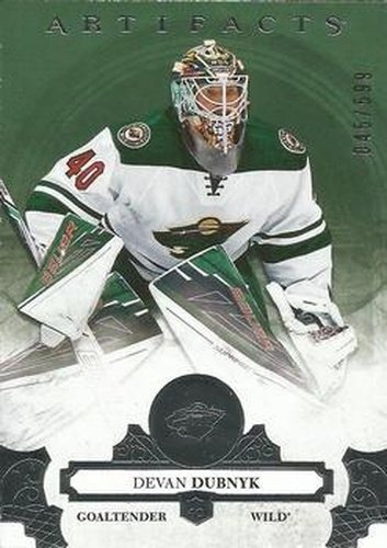 #109 Devan Dubnyk - Minnesota Wild - 2017-18 Upper Deck Artifacts Hockey
