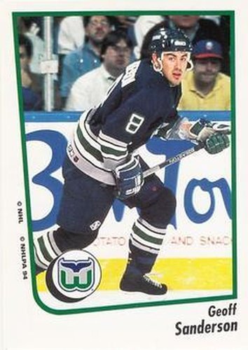 #109 Geoff Sanderson - Hartford Whalers - 1994-95 Panini Hockey Stickers